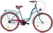 Rowery - Dallas Bike City 26 cali Damski Niebiesko-różowy - miniaturka - grafika 1