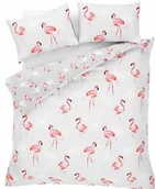 Pościel dla dzieci - Pościel Flaming Flamingi Boho 200x200 Kropki Szara - miniaturka - grafika 1