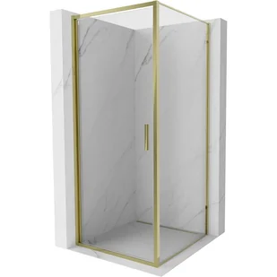 Mexen Exo kabina prysznicowa uchylna 90 x 90 cm, transparent, złota - 817-090-090-50-00 - Kabiny prysznicowe - miniaturka - grafika 1