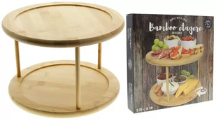 Patera Obrotowa Bambusowa Talerz Do Serwowania - Tace i patery - miniaturka - grafika 1