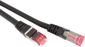 Kabel sieciowy patch S/CONN, kat. 6A, S/FTP, PIMF, bezhalogenowy, GHMT-CERTIFIED, czarny, 3,0 m (75713-AS) - Kable miedziane - miniaturka - grafika 1