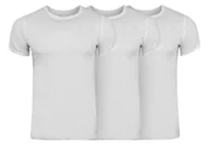 Koszulki męskie - Calvin Klein Trzypak 3 Pary Koszulka T-Shirt S/S Crew Neck 3Pk White Nb4011E 100 S - miniaturka - grafika 1
