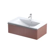 Szafki łazienkowe - Szafka łazienkowa pod umywalkę Oristo Etna 80 cm czerwony mat OR52-SD1S-80-19R - miniaturka - grafika 1