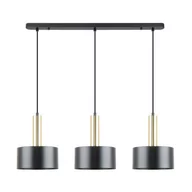 Lampy sufitowe - Leo lampa wisząca 3-punktowa czarna/złota A8133-3A - miniaturka - grafika 1