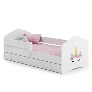 Łóżko dziecięce FALA z szufladą i barierką 140x70 Róg jednorożca - Łóżka dla dzieci i młodzieży - miniaturka - grafika 1