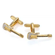 Spinki do mankietów i krawatów - Spinki do mankietów Złote Gitary KC-701 - miniaturka - grafika 1