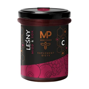 Miody Polskie Miód & Sok Leśny + Vit. C, 250 g - Miód - miniaturka - grafika 1