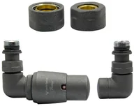 Zawory i kraniki - Varioterm Zawór termostatyczny trójosiowy Vision ze złączką PEX/CU - grafit miedziana - CU 15 mm lewy VIGS0205CFK/L(Cu) - miniaturka - grafika 1