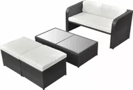 Meble ogrodowe - Elior Wypoczynkowy zestaw mebli ogrodowych Aiden - czarny E4202vidaxl_42481 - miniaturka - grafika 1