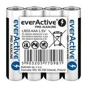 Baterie i akcesoria - everActive BATERIE ALKALICZNE PRO ALKALINE AA, LR6, SHRINK 4 SZT, 1250 MAH, WYSOKA WYDAJNOŚĆ, LR6PRO4T - miniaturka - grafika 1
