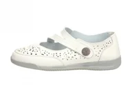 Półbuty damskie - Białe skórzane półbuty damskie S.Barski A20 - S.BARSKI - miniaturka - grafika 1