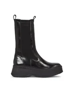 Botki damskie - Calvin Klein Sztyblety Pitched Chelsea Boot HW0HW01686 Czarny - miniaturka - grafika 1