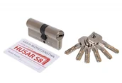 Zamki i wkładki - Wkładka bębenkowa atestowana HUSAR S8 30/45 nikiel satyna kl. C, 6 kluczy - miniaturka - grafika 1
