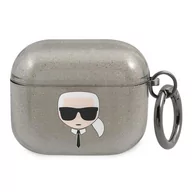 Akcesoria do słuchawek - Apple Karl Lagerfeld Karl Lagerfeld Etui Karl Lagerfeld KLA3UKHGK AirPods 3 cover czarny/black Glitter Karl`s Head KLD751BLK - miniaturka - grafika 1