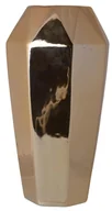 Wazony i flakony - Ewax, Wazon ceramiczny 211406, złoty, 11,5x11,5x23,5 cm - miniaturka - grafika 1