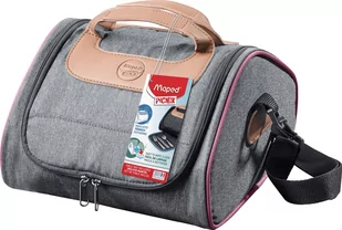 Torba lunchowa Maped Picnik Adult jasnoszara z różowym - Lunch boxy - miniaturka - grafika 1
