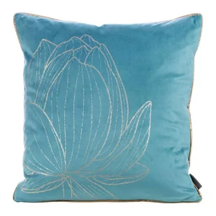 Euro Firany Poszewka Eurofirany VELVET LOTOS7 TURUS + ZŁOTY 45x45 1217172 - Poszewki na poduszki - miniaturka - grafika 1