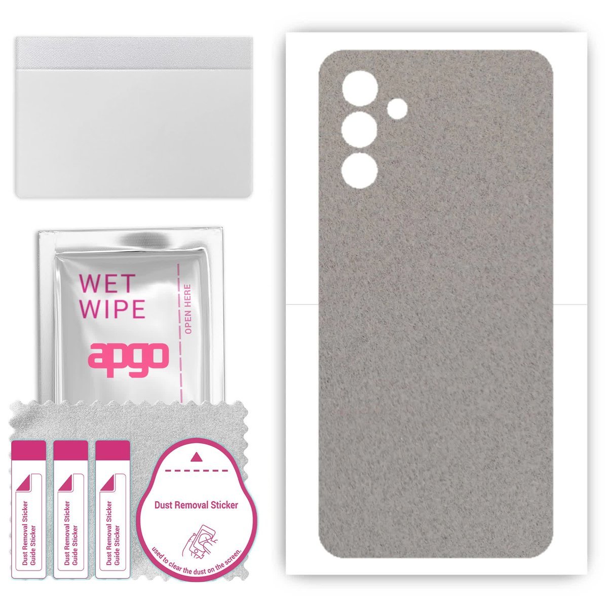 Folia naklejka skórka strukturalna na TYŁ Zamsz do Samsung Galaxy A13 5G - Zamsz Szary - apgo SKINS