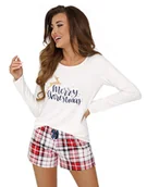 Piżamy damskie - Donna Piżama Merry II 1/2 Ecru Ecru 42 - miniaturka - grafika 1