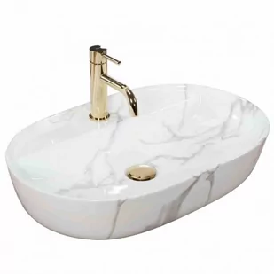 UMYWALKA AURA 61 MARMO SHINY - NABLATOWA REA-U8003 - Umywalki - miniaturka - grafika 1