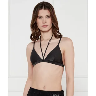Karl Lagerfeld Góra od bikini DNA Shine Halter - Stroje kąpielowe - miniaturka - grafika 1
