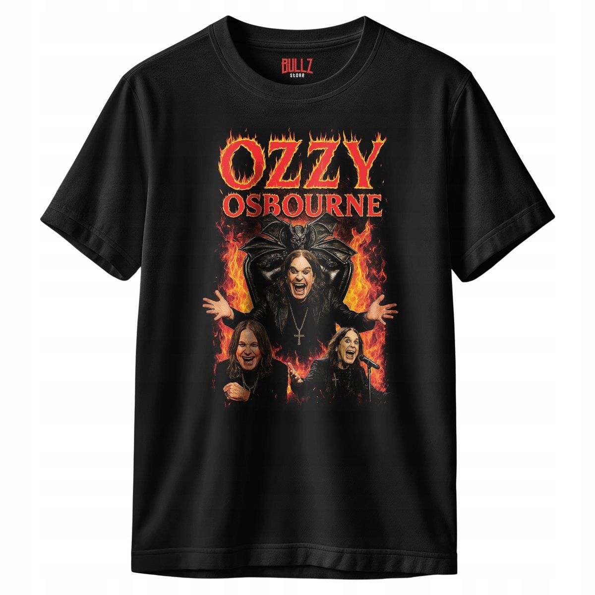 Koszulka czarna męska Ozzy Osbourne Black Sabbath Dla Fanów r. M