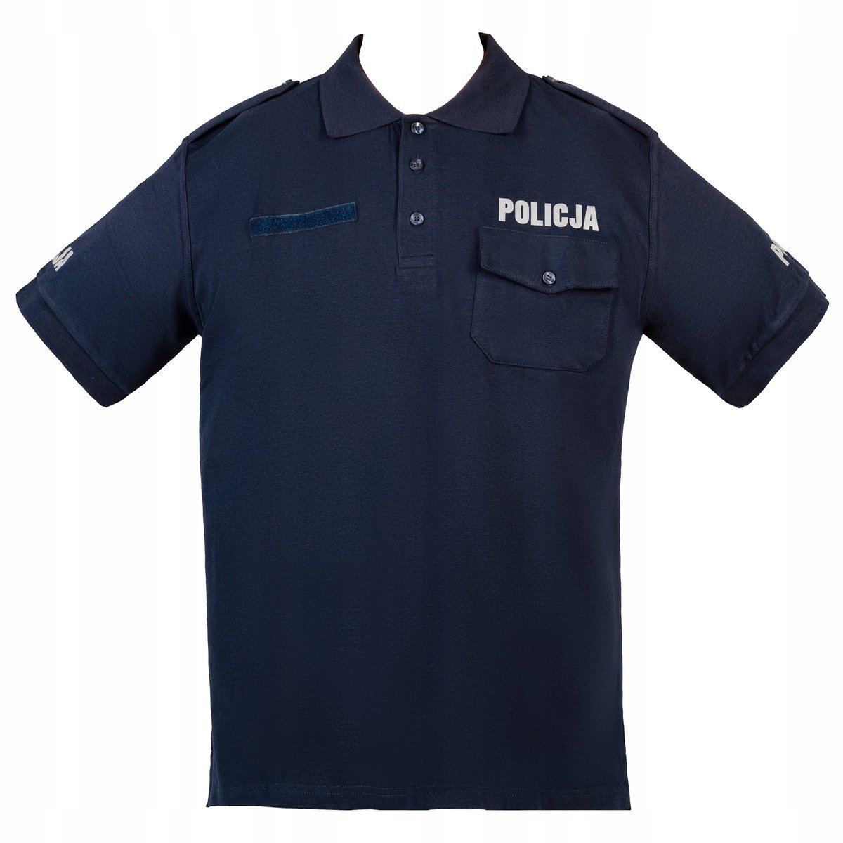 Koszulka Polo Policja Męska z Pagonami Bawełna Granatowa Służbowa L