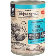 Mokra karma dla kotów - ALPHA SPIRIT I WIEJSKA ZAGRODA Wiejska Zagroda Indyk z Łososiem 400 g - miniaturka - grafika 1