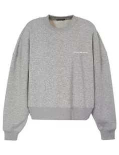 Emporio Armani Damska bluza Iconic Terry, jasnoszary melanżowy, L-XL - Bluzy damskie - miniaturka - grafika 1