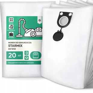 20x Worek do Odkurzacza Starmix As 1232 Syntetyczny Pojemny Mocny Worki G9 - Worki do odkurzaczy - miniaturka - grafika 1