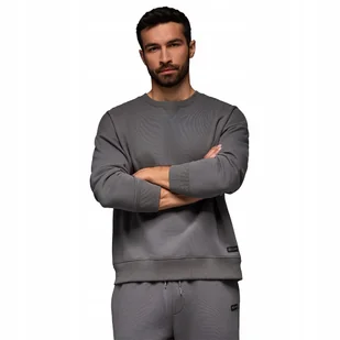 Dresowa klasyczna bluza unisex bez kaptura szara OU-SNBC-0104 V18 r. XL/XXL - Bluzy męskie - miniaturka - grafika 1