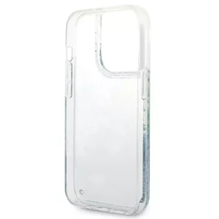 Guess Etui GUHCP14XLFLSN do Apple iPhone 14 Pro Max 6,7" zielony/green hardcase Flower Liquid Glitter - Etui i futerały do telefonów - miniaturka - grafika 7
