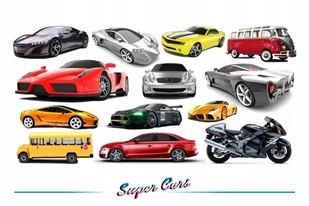 Naklejki ścienne z samochodami autami - Cars 2, 120x60 cm - Naklejki na ścianę - miniaturka - grafika 1