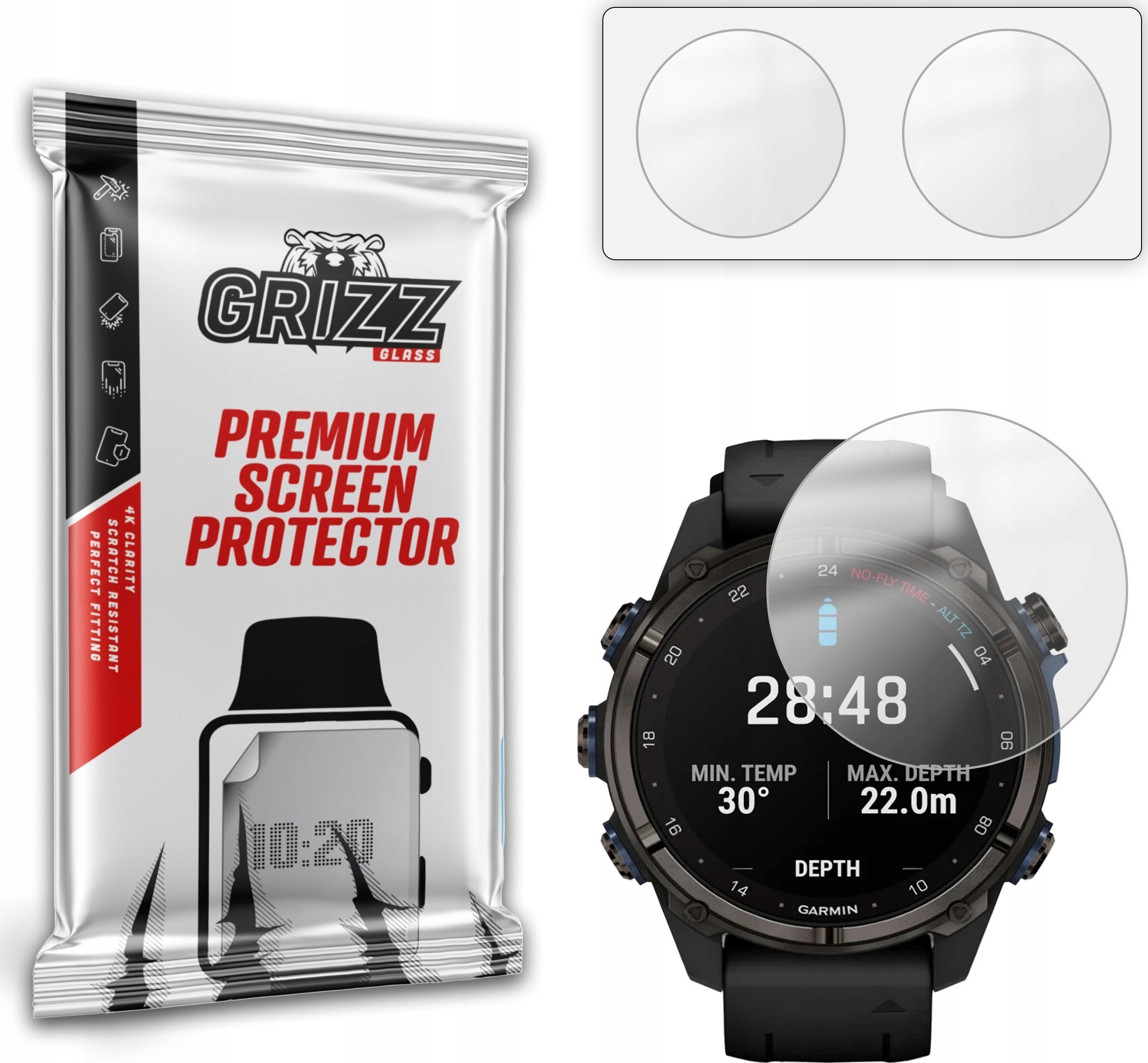 Folia matowa GrizzGlass PaperScreen do Garmin Descent Mk3i 51mm