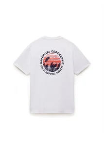 t-shirt donna napapijri s-vignoni back - np0a4ilx 2061 white heron - Koszulki i topy damskie - miniaturka - grafika 1