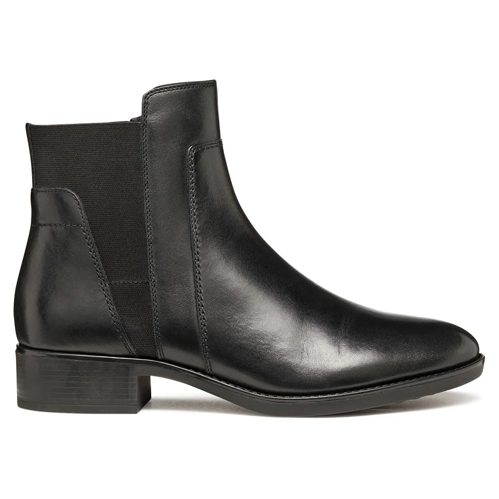 Geox Damskie buty D Felicity Ankle, czarne, rozmiar 38 EU, czarny, 38 EU