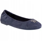 Baleriny - Buty Tommy Hilfiger Th Hardware Balerina FW0FW04768 niebieskie - miniaturka - grafika 1