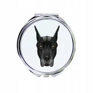Lusterka do makijażu - Dog niemiecki Lusterko składane Pies geometryczny - miniaturka - grafika 1