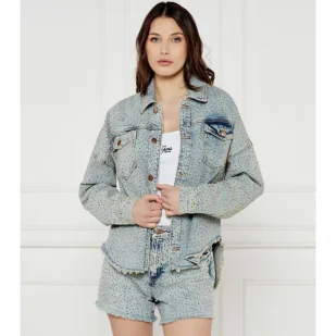 GUESS Jeansowa kurtka Regular Fit - Kurtki damskie - miniaturka - grafika 1