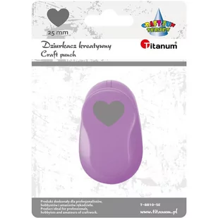 Titanum Dziurkacz z motywem Serce 2.5 cm - Przybory szkolne - miniaturka - grafika 1