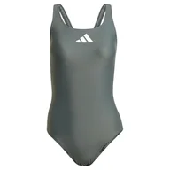 Stroje kąpielowe - adidas Damski strój kąpielowy 3 bary 44, Legenda bluszcz/biały, 44 - miniaturka - grafika 1