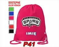 Torby szkolne - WOREK SZKOLNY NA WF TRENING BUTY SPORTOWY DLA FANA SAN ANTONIO SPURS SOCHAN - miniaturka - grafika 1