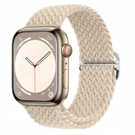 Akcesoria do smartwatchy - PLECIONY PASEK DO APPLE WATCH 10 9 8 7 6 SE 40mm 41mm 42mm BEŻOWY - miniaturka - grafika 1