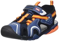 Sandały męskie - Primigi Sandały męskie B&g Acquasprint Sand, granatowy (navy) pomarańczowy, 36 EU - miniaturka - grafika 1