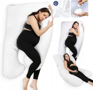 Poduszki do karmienia - Poduszka dla kobiet w ciąży i karmiących, Biała, 100 x 150 cm rogal - miniaturka - grafika 1