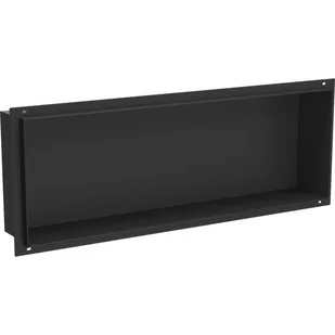 Mexen X-Wall-NR półka wnękowa bez kołnierza 60 x 20 cm, czarna - Półki łazienkowe - miniaturka - grafika 1