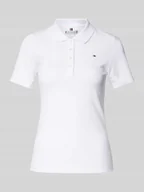 Koszulki i topy damskie - Koszulka polo o kroju slim fit z wyhaftowanym logo model ‘1985’ - miniaturka - grafika 1