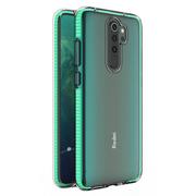 Etui i futerały do telefonów - Spring Case pokrowiec żelowe etui z kolorową ramką do Xiaomi Redmi Note 8 Pro miętowy - miniaturka - grafika 1