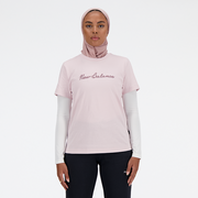 Koszulki i topy damskie - Koszulka damska New Balance WT41909SOI  różowa - miniaturka - grafika 1