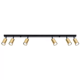 Plafon WINX 6L czarny/złoty SOLLUX LIGHTING - Lampy sufitowe - miniaturka - grafika 1